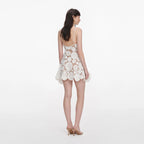 White Crochet Mini Dress