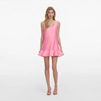 Pink Taffeta Mini Dress
