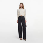 Cream Boucle Lace Collar Jacket