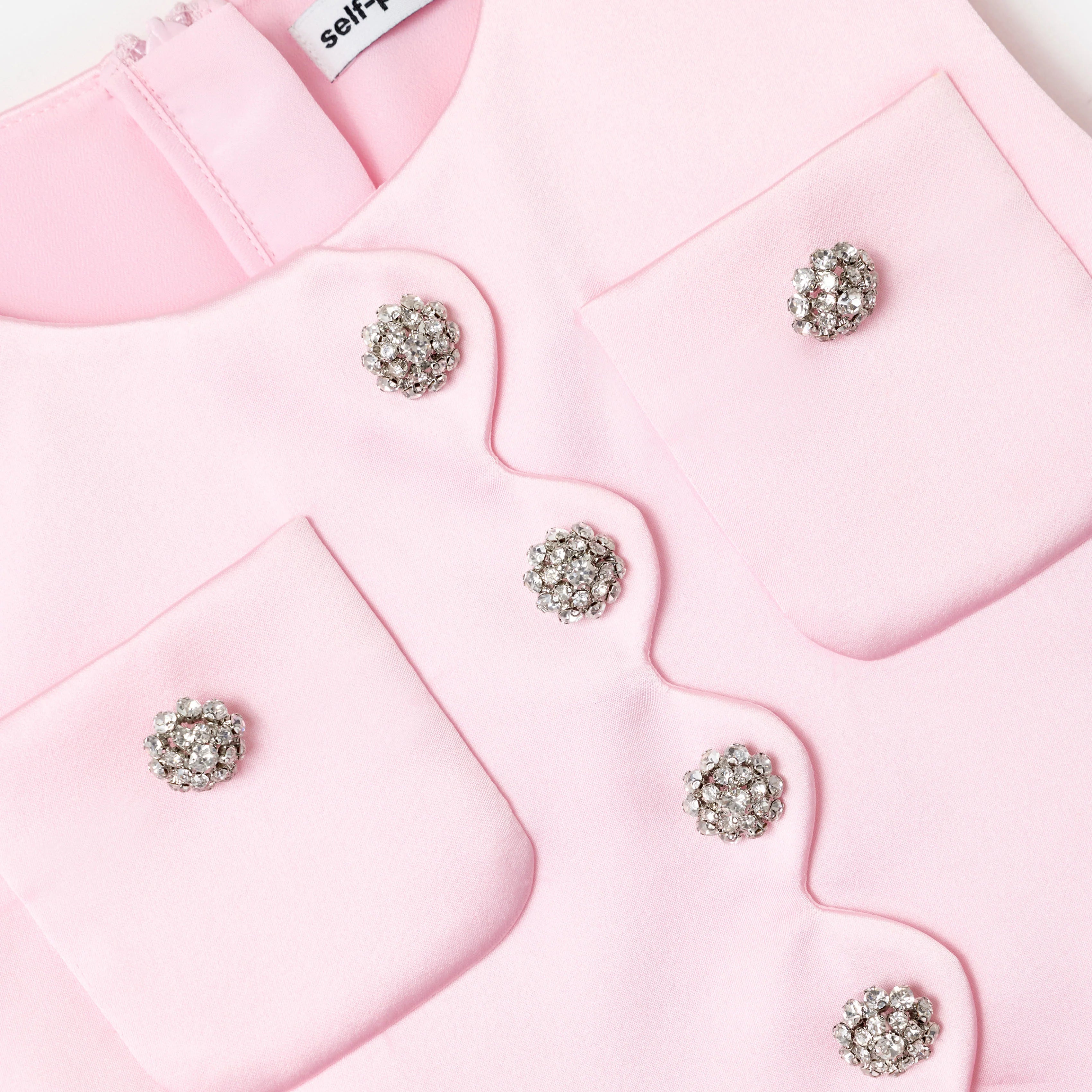 Pink Satin Lace Dress