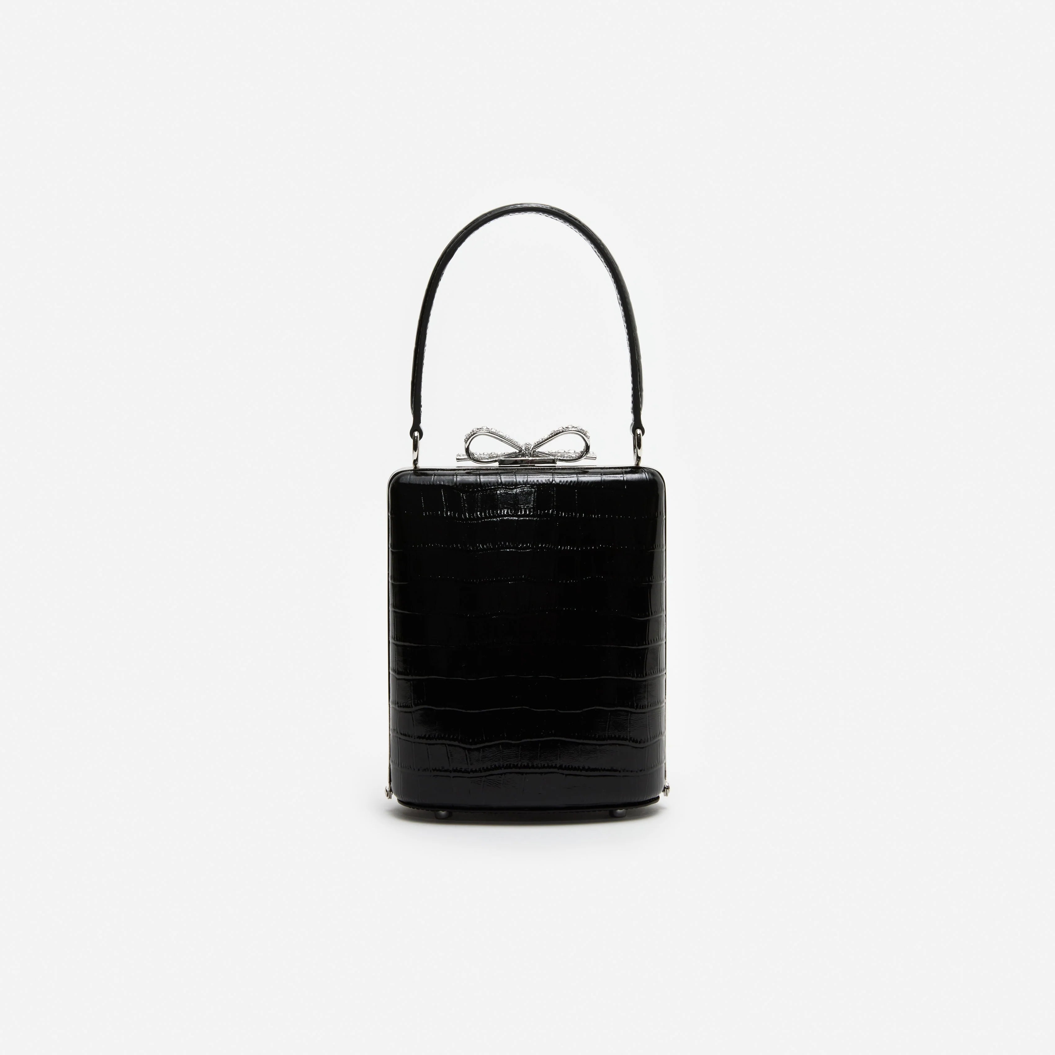 Black Croc Mini Bag