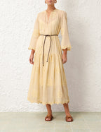 Acadian Embroidered Maxi Dress