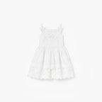 White Cotton Embroidered Dress