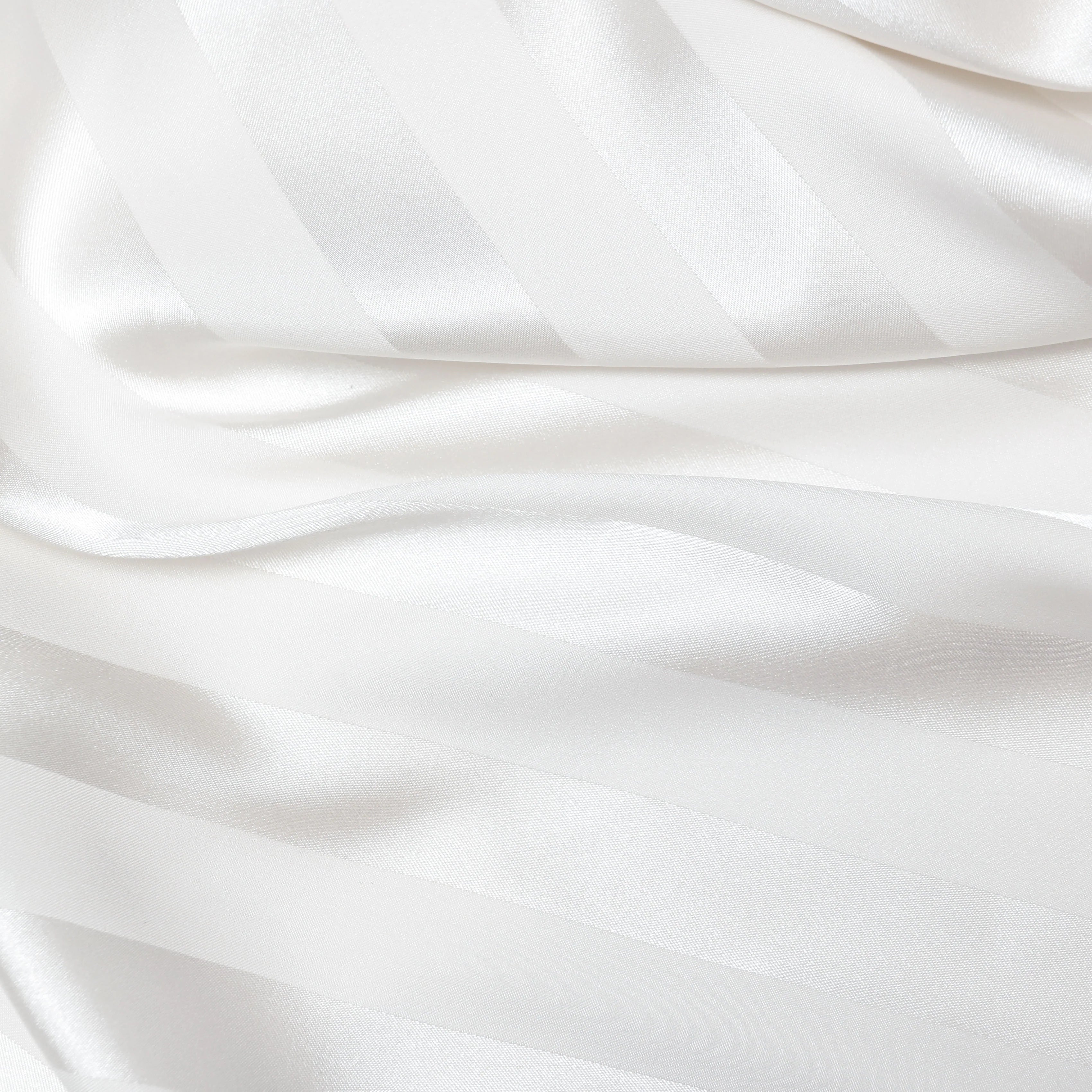 Cream Satin Striped Maxi Dress