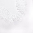 White Lace Trim Knit Bodysuit