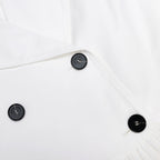 White Cotton Double Breasted Mini Dress