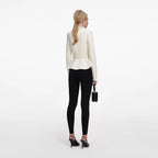 Cream Crystal Trim Cardigan