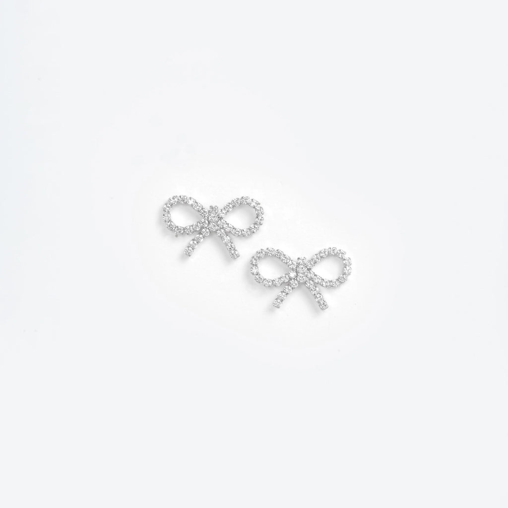 Mini Bow Crystal Earrings