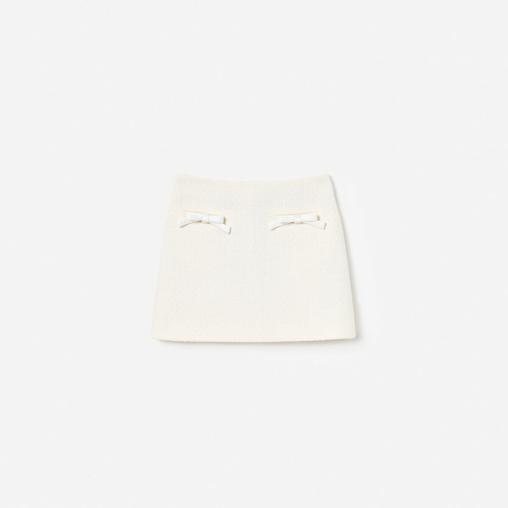 Cream Boucle Skirt
