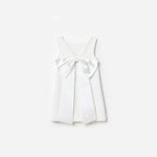 White Crepe Sequin Flower Dress