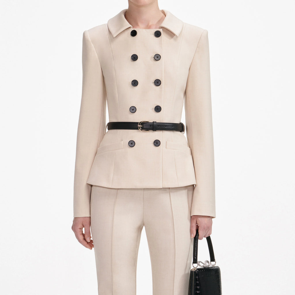Beige Twill Jumpsuit