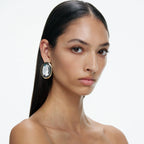 Crystal Oval Earrings
