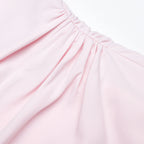 Pink Crepe Halter Neck Maxi Dress