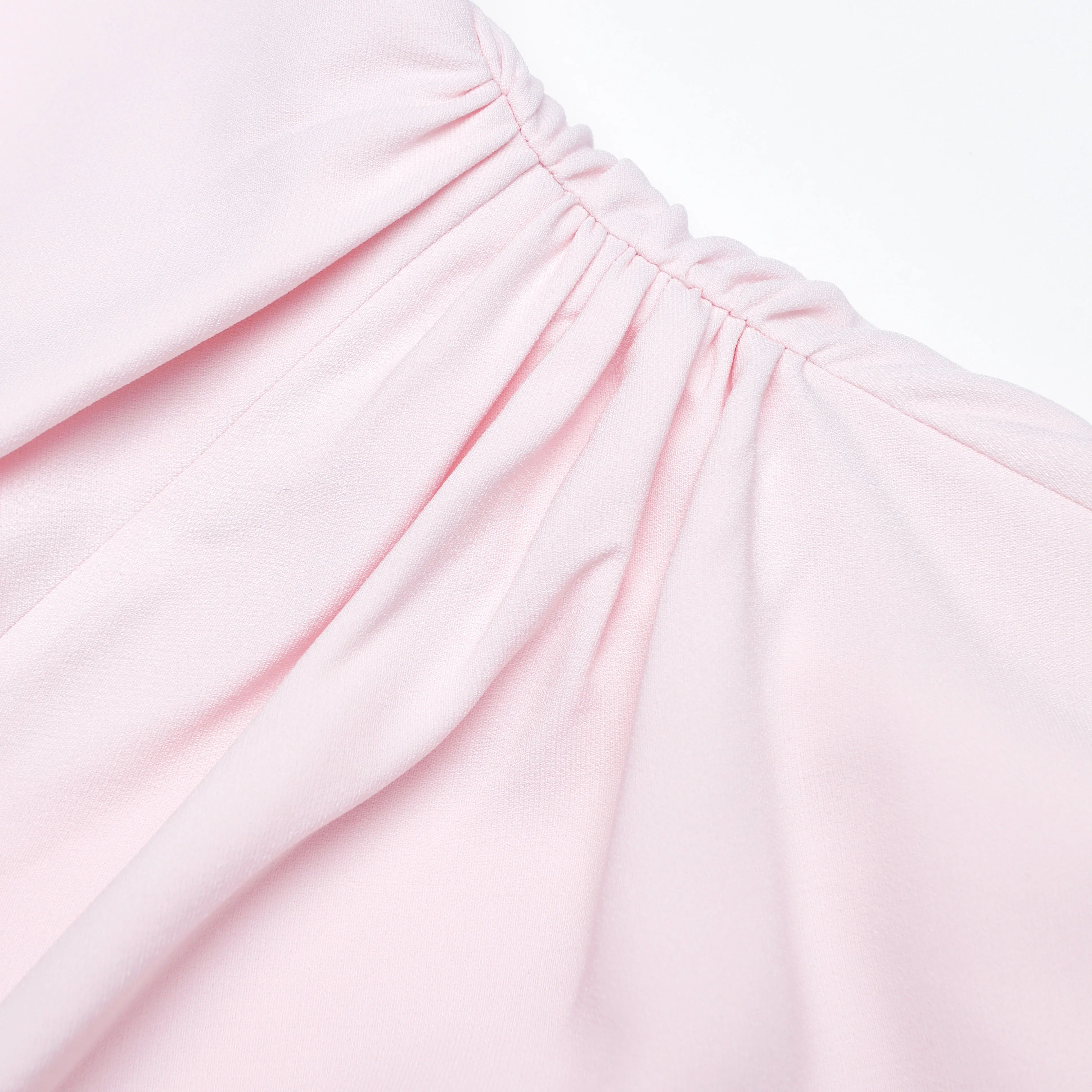 Pink Crepe Halter Neck Maxi Dress