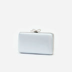 Blue Satin Clutch Bag