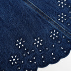Denim Broderie Mini Dress