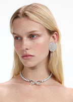 Large Round Crystal Earrings