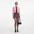 Brown Cotton Skort