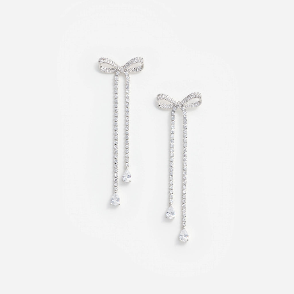 Crystal Bow Dangle Earring