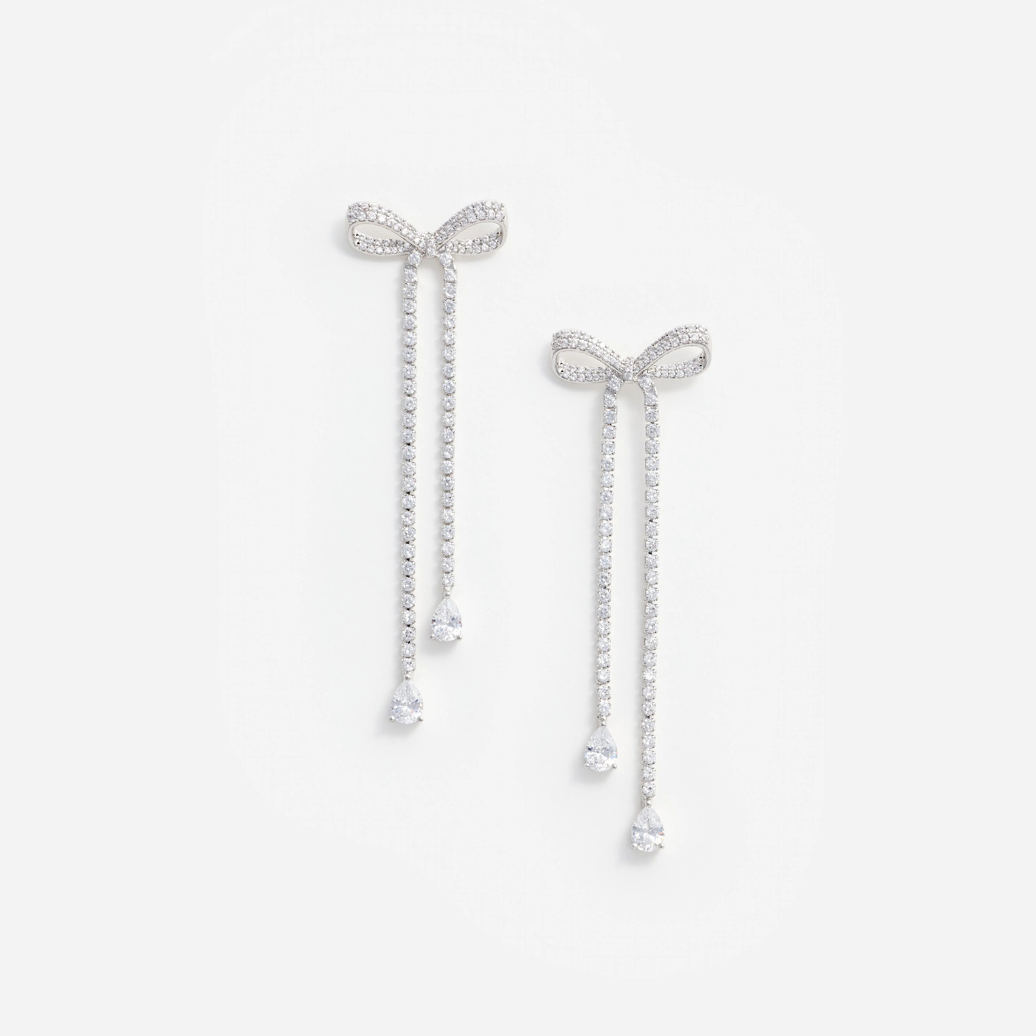 Crystal Bow Dangle Earring