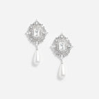 Crystal Pearl Droplet Earrings
