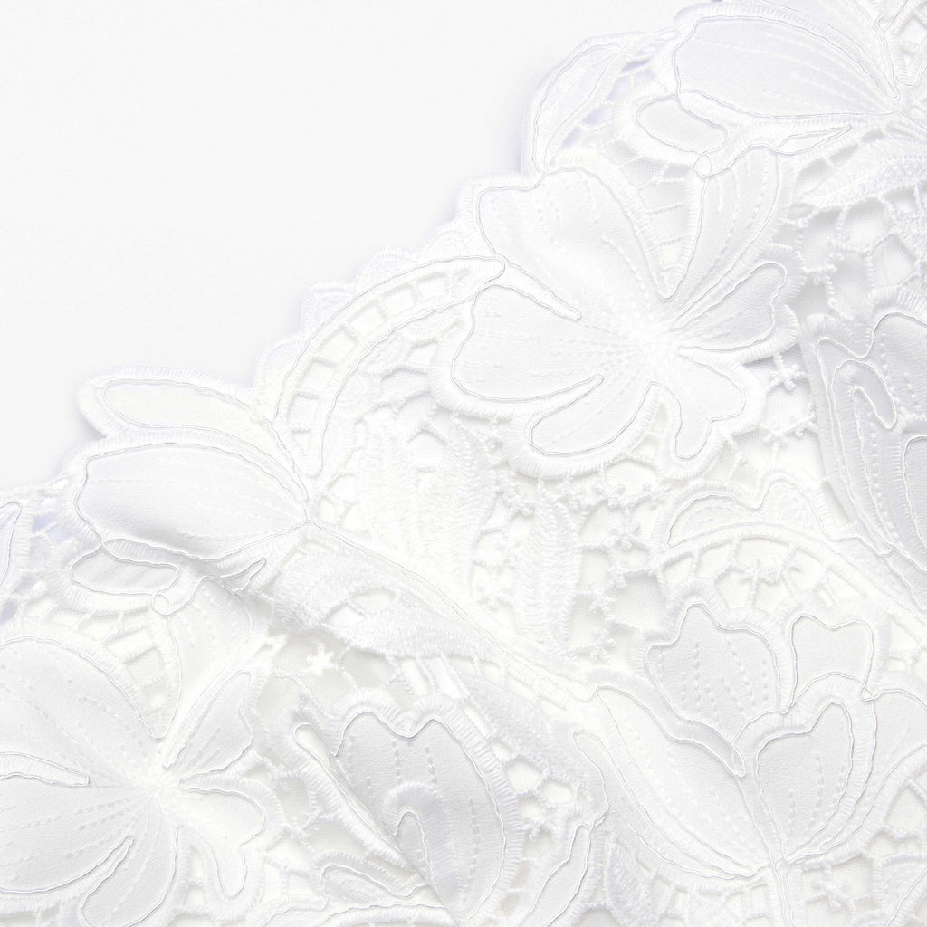 White Lace Peplum Top
