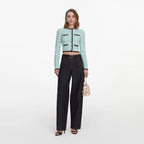Mint Pointelle Knit Cardigan
