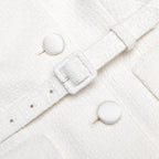 Cream Boucle Tailored Mini Dress