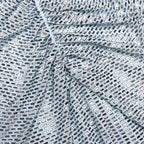 Blue Rhinestone Mesh Maxi Dress