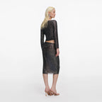 Gunmetal Rhinestone Top