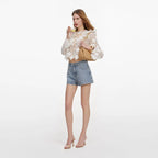White Crochet Broderie Lace Top