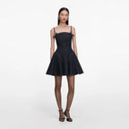 Indigo Denim Bow Mini Dress
