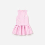Pink Taffeta Sequin Embellished Dress