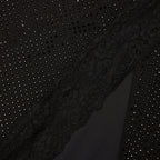 Black Rhinestone Midi Skirt