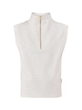 Magnolia Half Zip Tank Top Cream