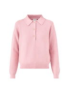 Marlie Polo Knit Sweater Pink