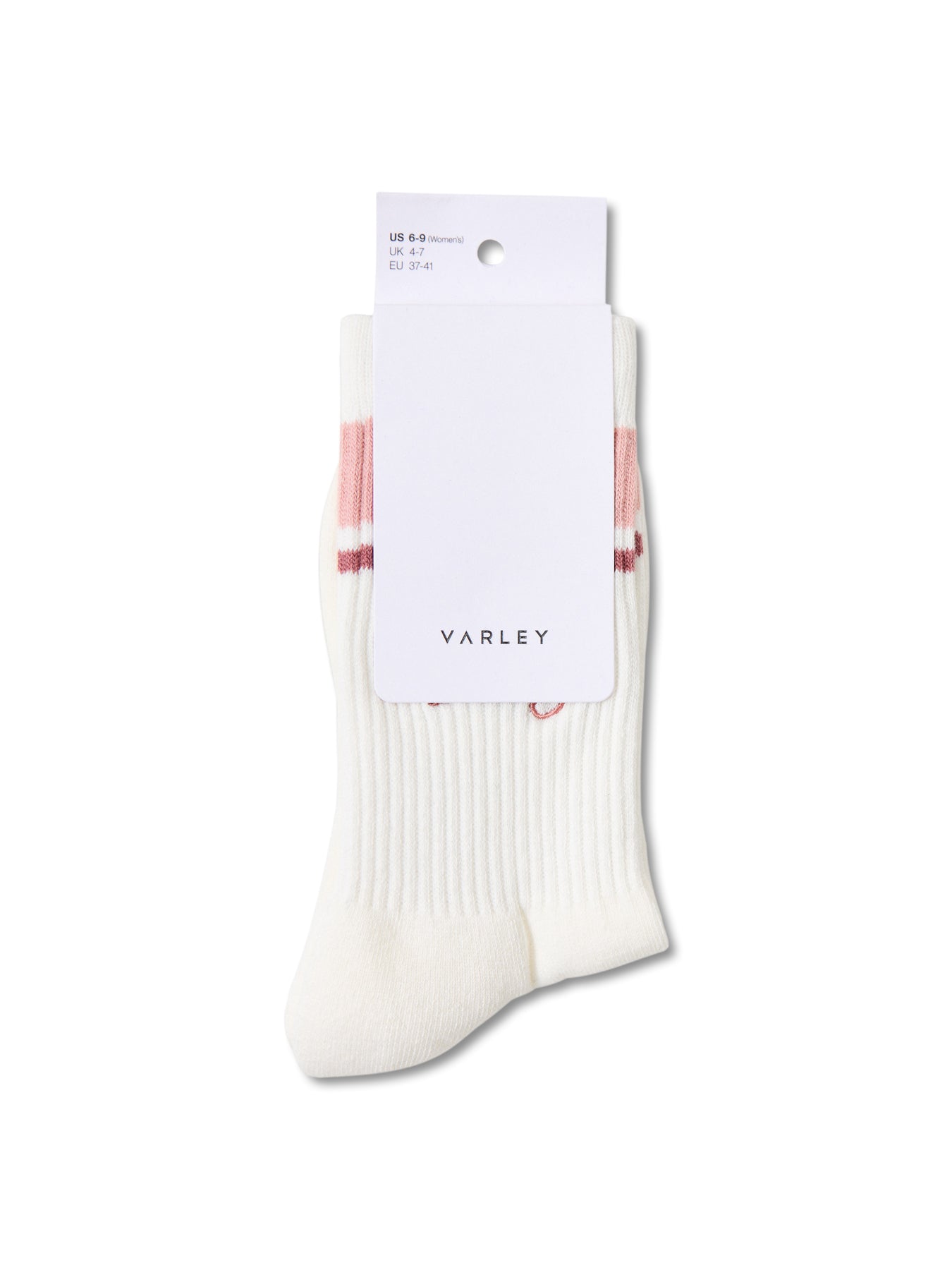 Lamar Club Stripe Socks Egret Pale Mauve Dusty Rose