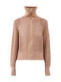 Eloise Full Zip Knit Cardigan Brown