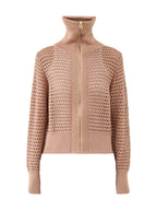 Eloise Full Zip Knit Cardigan Brown