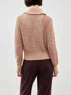 Eloise Full Zip Knit Cardigan Brown