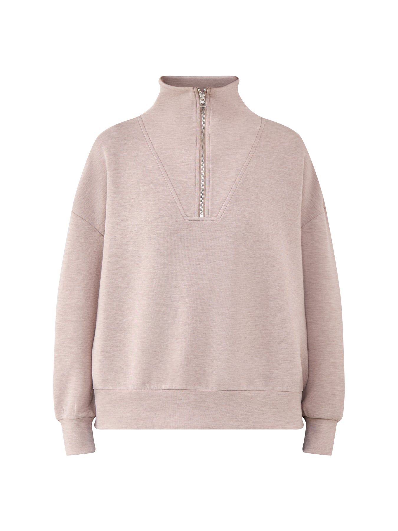 Hawley Half Zip Sweat Taupe