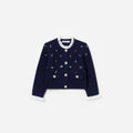 Navy Embellished Cardigan