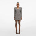 Check Blazer Mini Dress