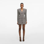 Check Blazer Mini Dress