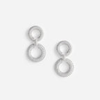 Crystal Link Two Tiered Earrings