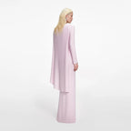 Pink Jersey Drape Maxi Dress
