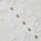 White Floral Crochet Top