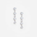 Crystal Heart Tiered Earrings