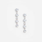 Crystal Heart Tiered Earrings