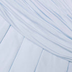 Blue Jersey Gathered Mini Dress
